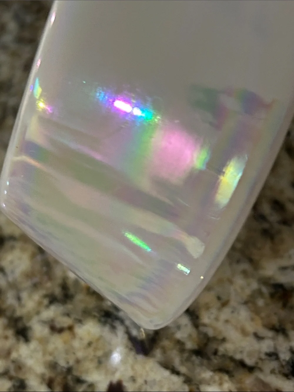Vintage Federal Moonglow Iridescent White Ceramic Serving Bowl